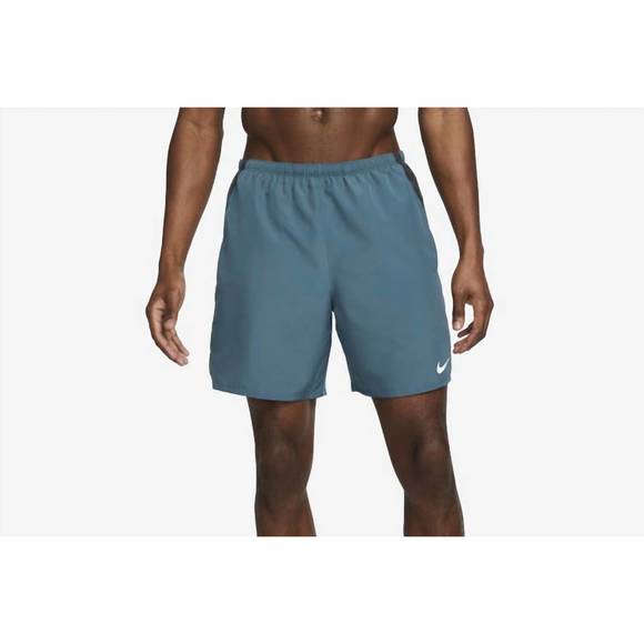 NEW NIKE men's challenger shorts in ash green/ dk smoke grey - Picture 1 of 4